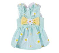 Robe de princesse élégante à fleurs pour petit chien, tenue printemps/été, pour chiot, petite taille, robe légère pour animal domestique