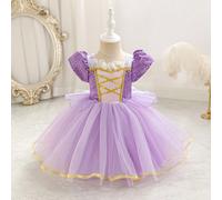 Robe de princesse en tulle violet pour bébé fille, tenue de fête, convient pour l'anniversaire, le mariage, le bal de fin d'année, les fêtes, Moyen-Orient, Europe et Amérique, toutes saisons 6-9M,9-12