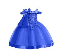Robe de Princesse Enfant Fille Bowknots Tulle sans Manches Anniversaire Noeud Papillon Robe de Soirée Fête Robes Formelle Fête D'anniversaire Mariage Demoiselle D'honneur Filles Âge pour 3-10 Ans
