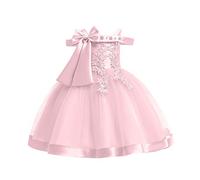 Robe de Princesse Enfant Fille Bowknots Tulle sans Manches Anniversaire Noeud Papillon Robe de Soirée Fête Robes Formelle Fête D'anniversaire Mariage Demoiselle D'honneur Filles Âge pour 3-10 Ans