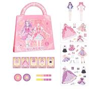 Robe De Princesse étique - Ensemble De Poupées À Habiller, Enseble De Jouets De Princesse, Enseble De Jeu De Jouets De Voyage étiques Portables De 10,43 Pouces | Jeu Éducatif D'habillage Mag