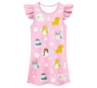Robe De Princesse Fille 4 Ans-Robes D'éTé DéContractéEs pour Filles, Imprimé Animal, sans Manches, pour Enfants en Bas âGe, Confortables, Coupe Ample, pour Dormir, De 3 à 10 Ans
