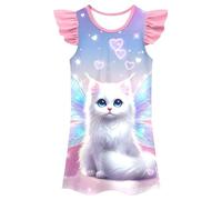 Robe De Princesse Fille 4 Ans-Robes D'éTé DéContractéEs pour Filles, Imprimé Animal, sans Manches, pour Enfants en Bas âGe, Confortables, Coupe Ample, pour Dormir, De 3 à 10 Ans