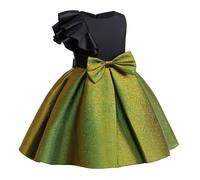 Robe de Princesse Fille Longue Chic et Elegant Bowknot Robes Bapteme de Communion d'anniversaire du Soir Communion Anniversaire Fête Robe de Mariée Dress Soiree pour La Fête Anniversaire 7-10 ans