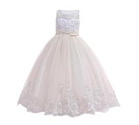 Robe de Princesse Fille Tutu sans Manches Enfant Robes Bapteme de Communion d'anniversaire du Soir Communion Anniversaire Robe de Fête Ceremonie Mariage Longue Robes Filles Chic et Elegant Dress