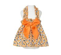 Robe de princesse florale printemps-été pour animaux de compagnie - Vêtements pour animaux de compagnie - Bichon Yorkshire - Jupe fine imprimée pour chiot et chat (C, L)