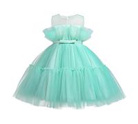 Robe de princesse pour bébé fille - Tutu - Princesse - Tutu - Sans manches - Papillon - Tutu - Robe de baptême - Pour bébé fille - 1er anniversaire, vert menthe, 120