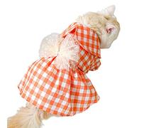 Robe de princesse pour chien, robe d'été avec col Peter Pan et ruban, orange, chiot, chat, petite, moyenne, fête de vacances