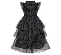 Robe de princesse pour fille, costume d'Halloween noir pour enfants | Lolita gothique, avec perruque et accessoires, convient pour les anniversaires