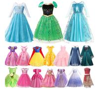 Robe de princesse pour filles, Elsa Anna, blanche-neige, aurore Belle raiponce, pêche, Costume d'halloween, vêtements de fête d'anniversaire pour enfants Anna A