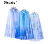 Robe de princesse reine des neiges pour filles, cape de fête, costume d'Halloween, Anna, Elsa, Everak, Barrage, Noël, été, 130 cm F