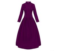 Robe de princesse rétro médiévale de la Renaissance pour femme pour événements sur le thème gothique, vampire, cour, costume royal pour fêtes formelles et festivals (M, violet)
