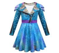 Robe de princesse rouge pour filles - Bleu et rose - Veste zippée - Pour carnaval - Pour 4 à 12 ans, Uma, 11 ans