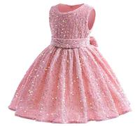 Robe de princesse sans manches pour petite fille - Robe de princesse - Robe de fête, Rose, 2-3 ans