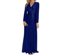 Robe De Soirée Chic Et Glamour Robe Soiree A Paillette Femme Cocktail Longue Doree Sequin Noire New Years Dress Nouvel an Manche Amincissant Grande Taille Noel 4XL 52 54 56 Tenue Blanche Mariage Sexy