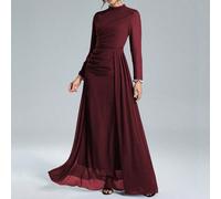 Robe de soirée élégante à manches longues avec manchettes perlées et sequins, une robe de soirée luxueuse et élégante pour le Nouvel An, Noël, les fêtes, l'automne et l'hiver, idéale pour demoiselle d