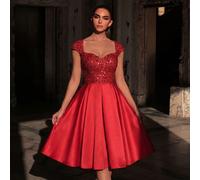 Robe de soirée élégante pour femme avec encolure en cœur, contraste pailleté de sequins et de satin pour une texture glamour. Parfaite pour le tapis rouge, les galas, les mariages et les fêtes de luxe