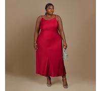 Robe de soirée élégante pour femmes grande taille en bordeaux, col drapé, pour rendez-vous, trajet, fête, automne/hiver/été, Noël, Nouvel An, Thanksgiving, mariage, plage, remise de diplôme, chic, élé