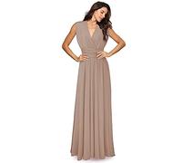 Robe de soirée élégante pour mariage, robe de bal pour femme, longue col en V, sans manches, robe maxi plissée, dos nu, robe de soirée, robe de cocktail, dos croix, jeune mariée