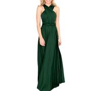 Robe De Soiree Femme À Épaules Dénudées- Robe Dos Nu Sexy à Bretelles Croisées Et à Plusieurs Usages Longue Couleur Unie Slim Mature Charme Chic Et Élégants Tempérament Cocktail Dress