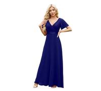 Robe De Soiree Femme Bleu Clair Longue Dos Nu Chic pour Mariage Invitée Demoiselle d'honneur Et Elegant Beige Témoin Ceremonie Moulante D Anniversaire Marine Rouge Soirée W