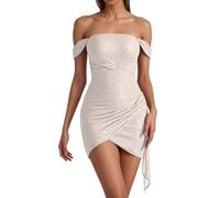 Robe De Soiree Femme Réveillon Robe Soiree Paillette Chic Et Elegant Tenue Nouvel an Festive Robes Glamour Disco Fêtes Cocktail Jupe Dress