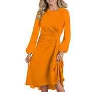 Robe De Soiree Femme Robe Bal De Promo Manche Longue Paillette Moulante Boheme Invitée Glamour Grande Taille Coton Chic Hiver Ceremonie Ropa 2#Gingembre S