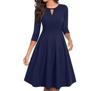 Robe De Soiree Femme Robe Femme Chic Et Elegant Grande Taille Fleurie Ceremonie Boheme Moulante Sexy Dentelle Coton Luxe Sexy Invitée Ropa 2#Bleu Royal S
