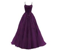 Robe De Soiree Femme sans Manches- Robe Dentelle Longue à Bretelles Spaghetti Couleur Unie Chic Et Élégants Coupe Fluide Classiques Confortable Basique Dress pour Party Cocktail