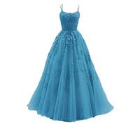Robe De Soiree Femme sans Manches- Robe Dentelle Longue à Bretelles Spaghetti Couleur Unie Chic Et Élégants Coupe Fluide Classiques Confortable Basique Dress pour Party Cocktail