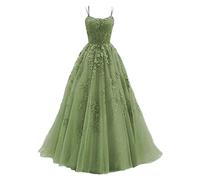 Robe De Soiree Femme sans Manches- Robe Dentelle Longue à Bretelles Spaghetti Couleur Unie Chic Et Élégants Coupe Fluide Classiques Confortable Basique Dress pour Party Cocktail