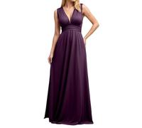 Robe de soirée festive élégante pour femme - Robe de maternité festive - Plusieurs façons de porter - Col en V - Robe de fête - Robe de cocktail sans manches - Robe plissée - Robe de bal vintage