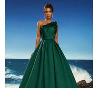 Robe de soirée formelle sans manches avec fleurs 3D faites à la main pour femmes Toosun, élégante et sophistiquée, convient pour les bals formels, les fêtes et les événements, peut être utilisée comme