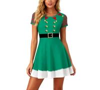 Robe de SoiréE Grande Taille Robe décontractée à manches courtes à imprimé clown pour les vacances et le quotidien,parfaite pour les rassemblements festifs et tenues douillettes,élégante confortable