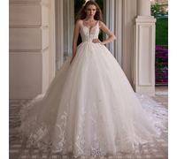 Robe de soirée longue élégante, robe de mariée à manches longues, col rond, tissu en maille, robe de mariée romantique avec fermeture éclair automne US10,US6,US8,US2,US4,US12,US16,US14PlantesTissu en 