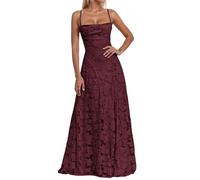 Robe de Soirée Longue Femme Élégante Jacquard Corset Robe de Demoiselle d'honneur en Dentelle Florale Sexy Robes Moulante Dos Nu pour Soirée Cocktail Party
