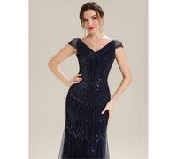Robe de soirée longue formelle pour femme, été et début d'automne, élégante robe de soirée vintage pour fête et mariage d'automne L,M,S,XL,XS,XXLUnicoloreSequins