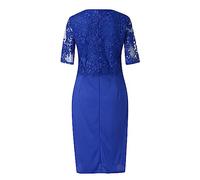 Robe De SoiréE Longue-MariéE Dentelle De Mode Plus Robe Robe Longueur éLéGante MèRe Taille Femmes Genou Robe De Femme