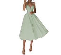 Robe de soirée longue pour femme, robe de cocktail, robe d'invitée de mariage, col en V profond, robe de bal pour adolescente, club, vacances, fête, anniversaire, vert menthe, S