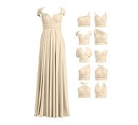Robe de soirée longue pour femme - Sexy - Infinity - Col en V - Robe de remise de diplôme - Élégante - Robe maxi bandeau - Robe de demoiselle d'honneur - Multiway - Robe de cocktail - Grande taille