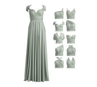 Robe de soirée longue pour femme - Sexy - Infinity - Col en V - Robe de remise de diplôme - Élégante - Robe maxi bandeau - Robe de demoiselle d'honneur - Multiway - Robe de cocktail - Grande taille