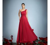 Robe de soirée maxi élégante à une épaule pour femme, taille ajustée et jupe fluide. Parfaite pour le tapis rouge, les galas, les mariages et les fêtes de luxe, les réceptions de mariage, les bals mas