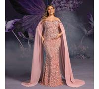 Robe de soirée maxi élégante pour femmes enceintes de grande taille, avec épaules dénudées et manches extra longues. Parfaite pour les mariages, les baby showers et autres événements 1XL,2XL,3XL,4XL,5