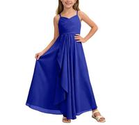 Robe De SoiréE Pour Fille Robe De Bal De Promo Courte Devant Longue Derriere Et éLéGante Robes D'éTé Sans Manches Fleur Hors Epaules DéNudéEs Corsage Taille Haute DéContractéEs Enfant 1-14 Ans LéGèRe