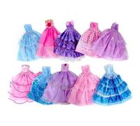 Robe de soirée pour poupée - 10 PCS - Couleur aléatoire - Style varié