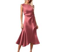Robe De Soirée Robe De Soiree Femme Cetemonie Empire Ceremonie Longue Chic Bordeaux Rouge Mariée Courte Manche Mariage Invitée Rose Poudré Blanche Grande Taille Princesse Bohème XXL Vert Sauge Noire