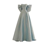 Robe De Soirée, Robe de soirée Princesse Bleu Tube Top Robe de Luxe légère mariée vêtements de Mariage