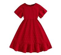 Robe de Soirée Robes d'anniversaire Ceremonie Mariage Fête Robes de Filles Princesse Manches Courtes Col Rond Anniversaire Formel fête Mariage Baptême Demoiselle d'honneur Communion Robe