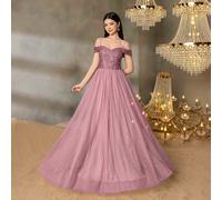 Robe de soirée trapèze à paillettes pour filles : encolure en forme de cœur dénudée, buste ajusté associé à une jupe en tulle. Parfaite pour le bal de promo, le mariage et les soirées 14Y,13Y,16Y,15YP