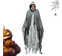 Robe de sorcier - Cape médiévale - Cape d'Halloween - Cape effrayante pour adulte - Cape médiévale d'Halloween pour adulte - Décoration de maison hantée pour atmosphère d'horreur pour masque